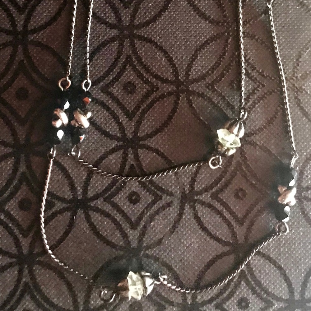 Pewter small beaded necklace